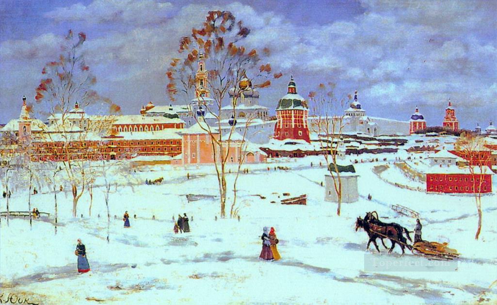 troitse sergiyev monastery 1 Konstantin Yuon Oil Paintings